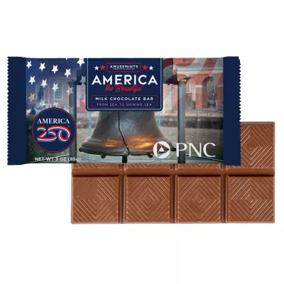 America 250 Flow Wrapped 3 oz Chocolate Bar