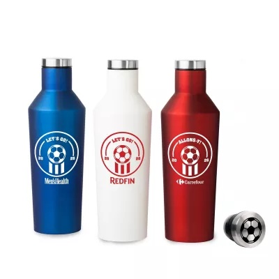 Soccer Vacuum Sealed 17oz Bottle