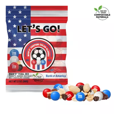 Soccer M&M'S Trail Mix, 2oz ECO-Digibag, Full Color, Color Choice