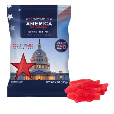 America 250- 4oz. Digibag- Gummy Red Fish