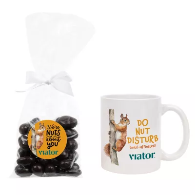 Mug Gift Set w/Dark Chocolate Almonds