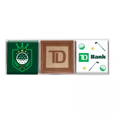 Golf - Square Bar- 3 Pack with Etched Bar in Acetate Box