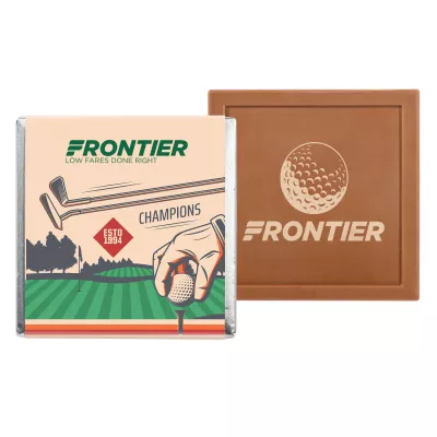 Golf - Etched Milk Chocolate Bar with Full color Band