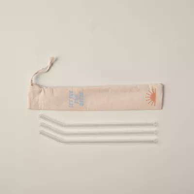 Pouch For Reusable Straws - Muslin