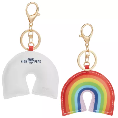 Rainbow Leather Keychain