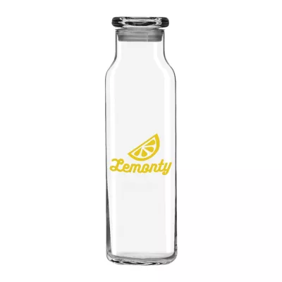 Libbey 24 oz Glass Water Bottle with Press-On Lid