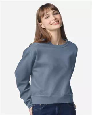 Comfort Colors® Women's Garment-Dyed Mid-Length Crewneck Sweatshirt