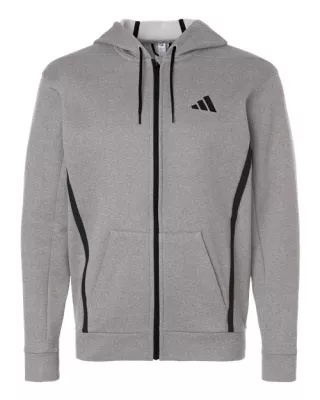 Adidas® Men's Game & Go Fleece Full-Zip Hooded Sweatshirt