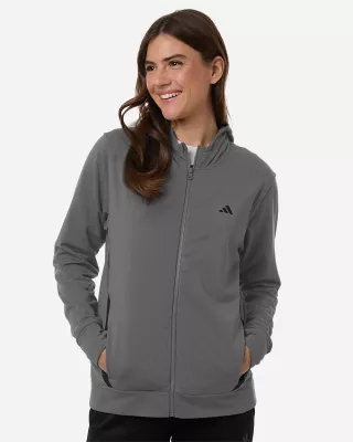 Adidas® Women's Game & Go Fleece Full-Zip Hooded Sweatshirt