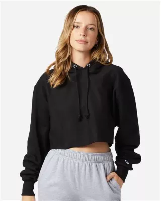 Champion® Women's Reverse Weave® Hooded Cropped Sweatshirt