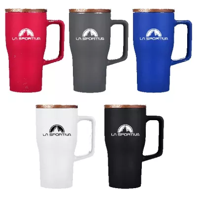 Winchester 18 oz Ceramic Mug w Wood Lid