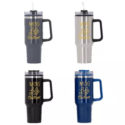 Behemoth 40 oz. Hugo Plastic Interior Stainless Steel Travel Mug