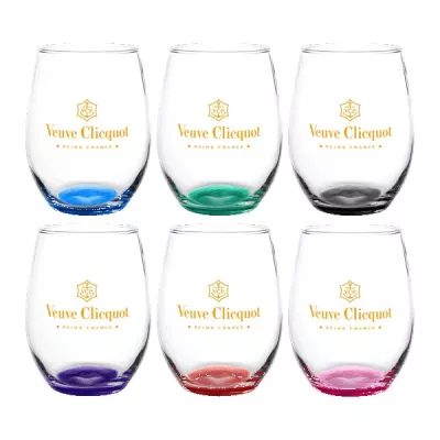 Enjoy 21 oz. ARC Stemless Wine Glass with Color Bottom