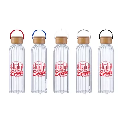 Rawlins 21oz Glass Bottle w Bamboo Lid