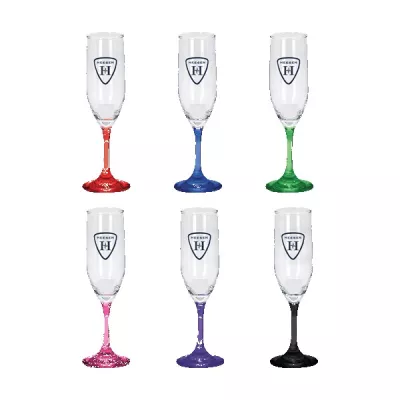 Toast 6.25 oz Premiere Champagne Flute with Color Bottom