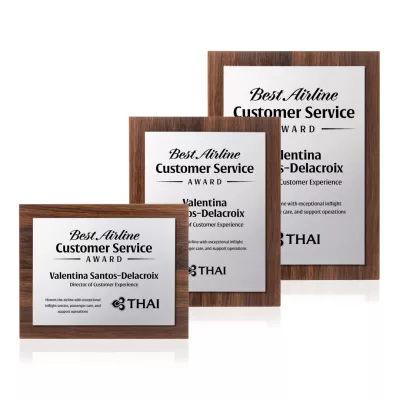 Millsboro Plaque - Walnut Finish/Silver