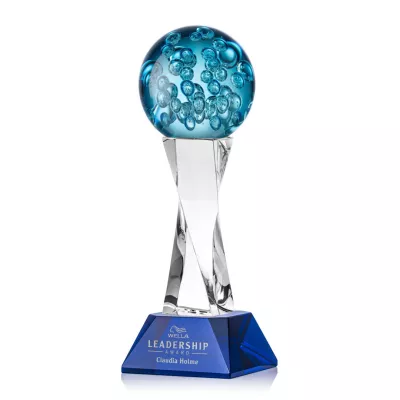 Addison Award on Langport Base - Blue