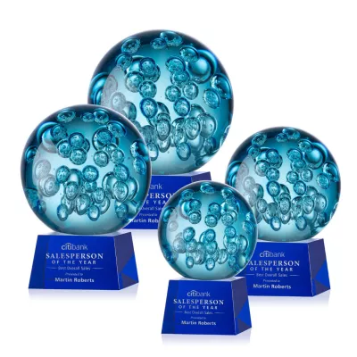Addison Award on Robson Base - Blue