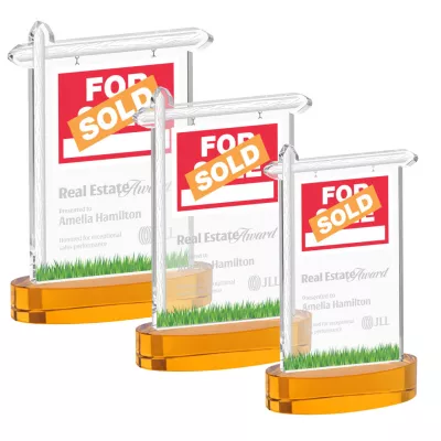 Real Estate Award on Alberton Base - Amber