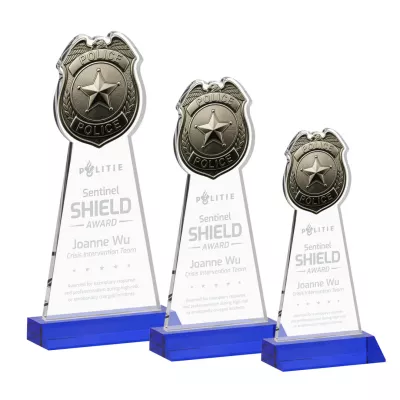 Police Badge Award - Blue