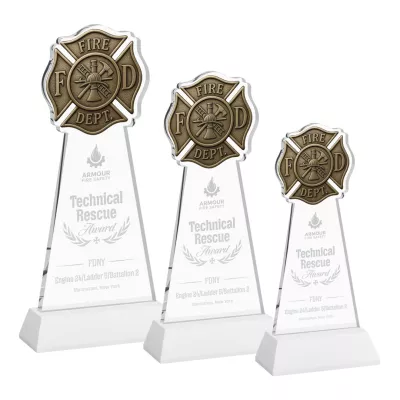 Fire Dept Award on Hartford Base - White