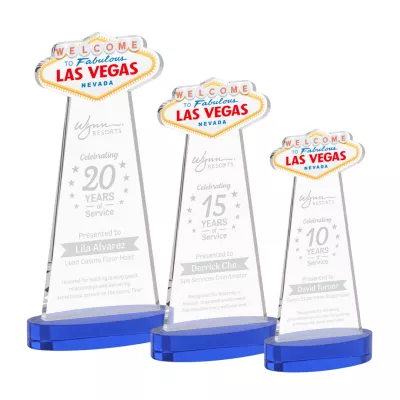 Las Vegas Award on Alberton Base - Blue