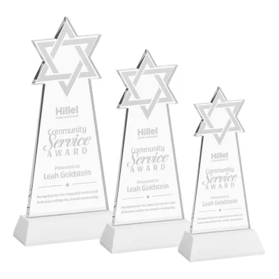 Star of David Award on Hartford Base - White