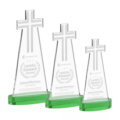 Cross Award on Alberton Base - Green