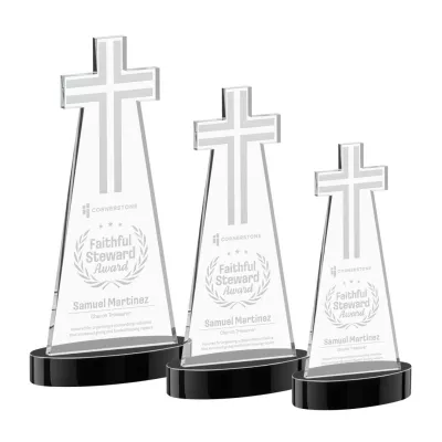 Cross Award on Alberton Base - Black