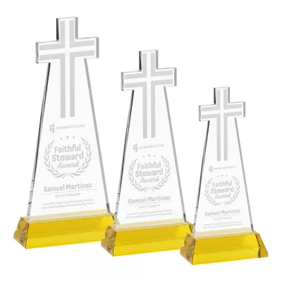 Cross Award on Hartford Base - Gold