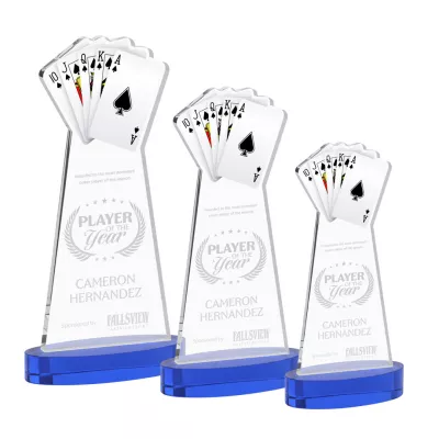 Poker Award on Alberton Base - Blue