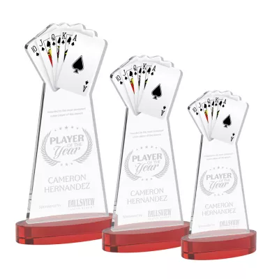 Poker Award on Alberton Base - Red