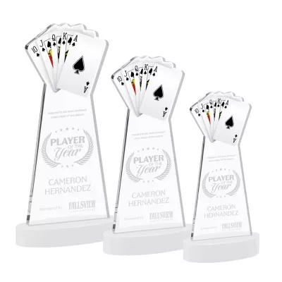 Poker Award on Alberton Base - White