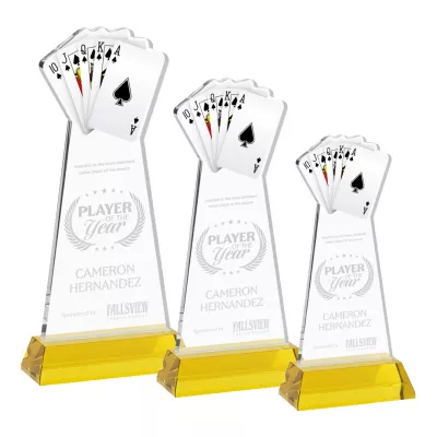 Poker Award on Hartford Base - Gold