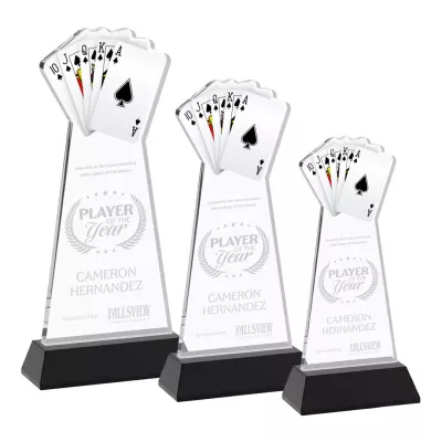 Poker Award on Hartford Base - Black