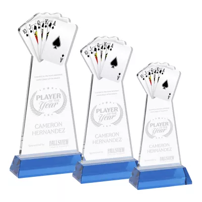 Poker Award on Hartford Base - Sky Blue