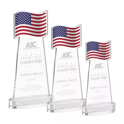 Flag Award on Alberton Base - Clear