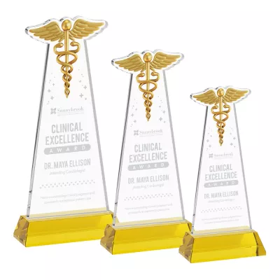 Caduceus Award on Hartford Base - Gold