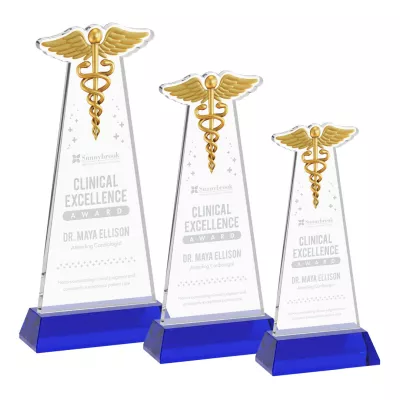 Caduceus Award on Hartford Base - Blue