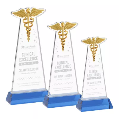 Caduceus Award on Hartford Base - Sky Blue