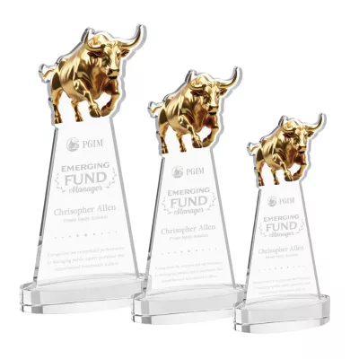 Raging Bull Award on Alberton Base - Clear