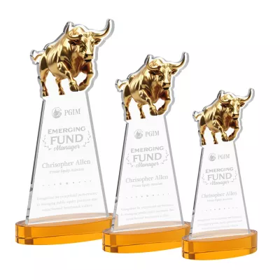Raging Bull Award on Alberton Base - Amber