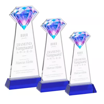 Gemstone Award on Hartford Base - Blue