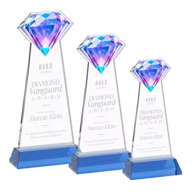 Gemstone Award on Hartford Base - Sky Blue