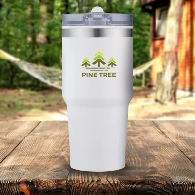 20 oz Double Wall Tumbler with Straw Lid, PFAS Free Powder Coating