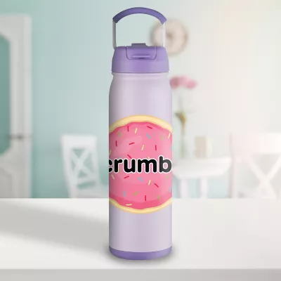 24 oz Vacuum Bottle with SS Carry Handle, RSS Liner, PFAS Free Powder Coating