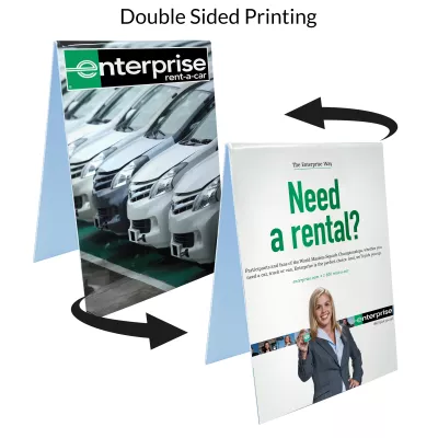 5" X 7" Plastic Table Tent Sign