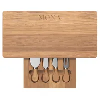 Monroe Cutting Board And Cheese Knife Set