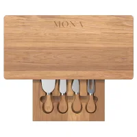 Monroe Cutting Board And Cheese Knife Set