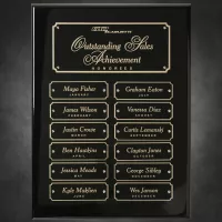 Black Piano Finish Perpetual Plaque 9" x 12"